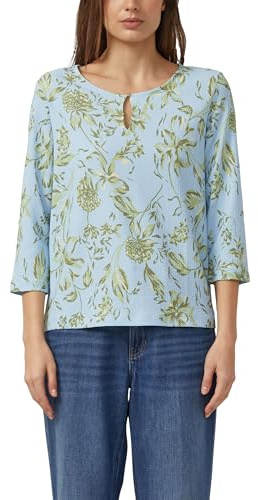 s.Oliver Gemustertes Jerseyshirt mit Knopf-Detail