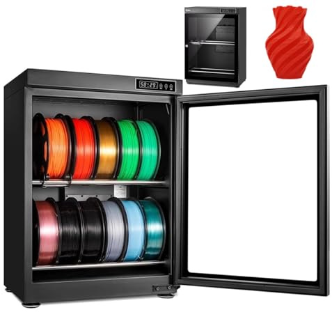 Filament Trockenschrank Für 3d Drucker Feuchtigkeitsdichte Filament Lagerbox Kapazität Für 10 Bis 12 Spulen Metall Filamentschrank Mit Luftdichter Trocknung Und Feuchtigkeitskontrolle 2-stufige
