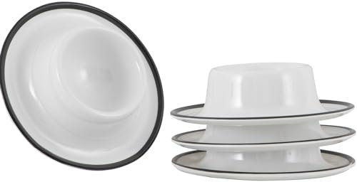 Gimex Eierbecherset Linea 4-teilig schwarz, weiß