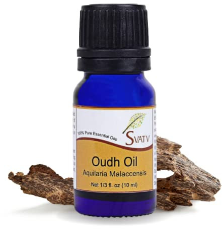 SVATV OUDH/Agarholz ätherisches Öl, therapeutische Qualität, Aromatherapieöle, Duftöl für Diffusor, Yoga, Massage und Heimwerker-Körperpflege, 10 ml