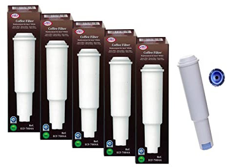 Human-Wellness 5 x Filterpatronen für Jura Impressa White steckbar + 10 Reinigungstabs