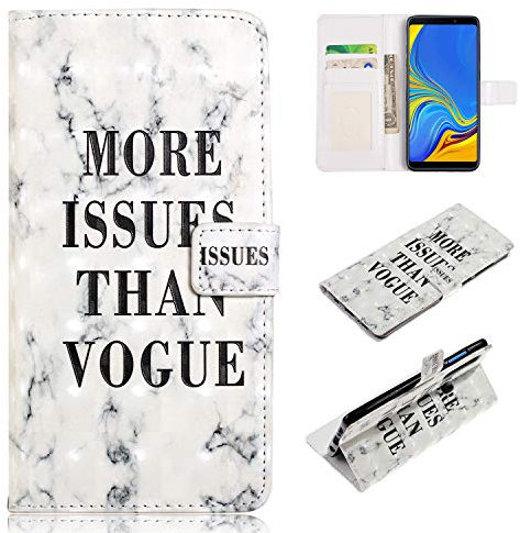 A9 Handyhülle Wallet Case 3D Malerei Farbiges Leder Tasche Flip Schutzhülle Anti-Scratch Shell Back Cover Folio Hüllen Schale Schutzhüllen für Samsung Galaxy A9 (2018) ,Mehr Ausgabe als Vogue