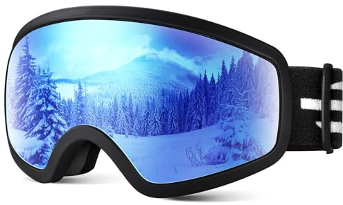 LOEO Lunettes de ski pour enfants, adolescents, garçons et filles de 5 à 14 ans