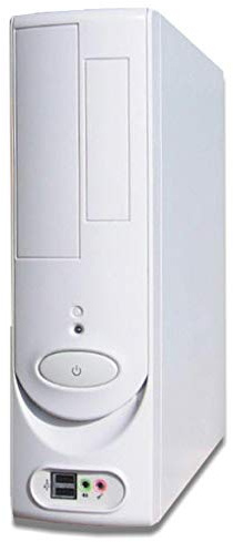 Mico ATX Computer Slim Desktop Chassis Beige KM1380