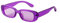 ADE WU Lunettes de soleil rectangulaires pour femme - Style vintage des années 90 - Monture écaille noire, Violet, 52mm