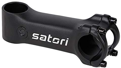 Satori Stealth-6 Road Mountain Bike Bicycle Handlebar Stem +/- 7 Degree 3D Forged Alloy 31.8mm Clamp - Compatible with 1-1/8 Fork Steerer Tube - Length 110mm
