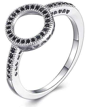Ringe Anillo De Circonia Cúbica Para Mujer, Joyería De Boda, Compromiso, Corona De Cristal, Regalo De Fiesta, 7, Zink,