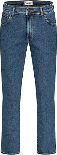 Wrangler Texas Herren-Stretchjeans - Herrenjeans Regular Fit Authentic Straight (W30/L30, Stonewash)