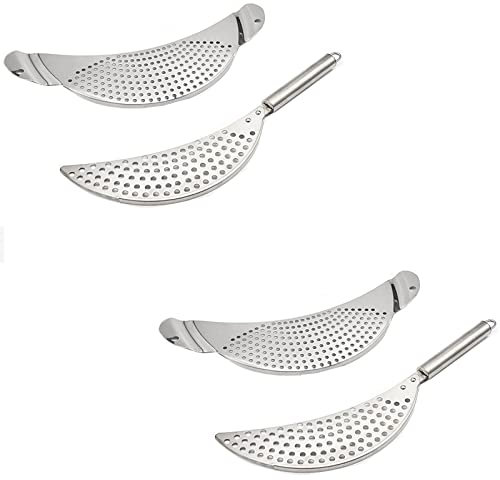 DD-Life 4 Pcs Moon Pot Strainer Colander Pasta Drainer with Handle Pasta Strainer Pan