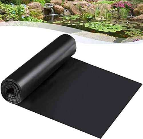 Teichfolien Liner Umweltfreundlich, Premium HDPE Teichfolie 0.2 mm Schwarz Fischteich Liner Tuch Hause Garten Pool für Gartenteich Stärke, UV-Beständig Reißfest, Mehrere Größen Erhältlich,5x8m