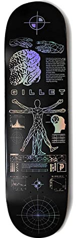 Primitive Gillet Altered State Skateboard-Deck, 21,6 cm, Schwarz