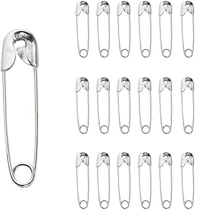 100 Stück Kleine Sicherheitsnadeln Silber 20mm – Vernickelte Mini-Nadeln für Nähen, Kleidung, Basteln, Schneiderei, Schmuck, DIY und Reparaturen