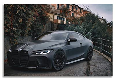 Supercar Poster BMW G82 M4 Competition Performance Auto Poster Dekorative Malerei Leinwand Wandposter und Kunstbild Druck Moderne Familie Schlafzimmer Dekor Poster 30 x 45 cm