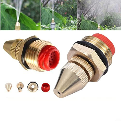 HOHOVYVY 1/2 Zoll Messing Einstellbare Sprinkler Garten Rasen Atomizing Wasser Sprühdüse Spray Nozzle Messing Sprühnebel Düsen für Terrasse Garten Gartenzubehör