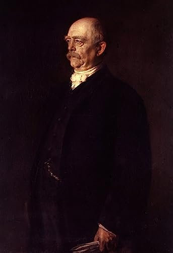 MSTECO Leinwand Wandbild Kunstdruck Leinwand Malerei Poster Berühmt Otto von Bismarck von Seraph von Lenbach für Flurdekoration 60x90cm