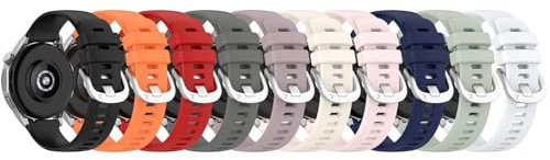 Paquete de 5 correas de reloj de 18 mm compatibles con Huawei Watch GT4 de 41 mm/Garmin Venu 3S/Forerunner 265S, correa de repuesto de silicona suave para mujeres y hombres, 18mm (for GT4 41mm