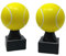 Coppia Trofei Padel Tennis con Pallina in ABS e Base in Marmo (Altezza 13cm)