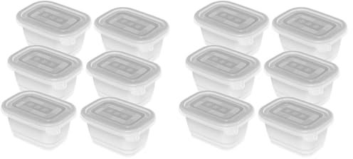 Rotho Freeze 6er-Set Gefrierboxen 0,25l mit Deckel, Kunststoff (PP) BPA-frei, transparent, 6 x 0,25l (11,2 x 7,8 x 13,2 cm) (Packung mit 2)