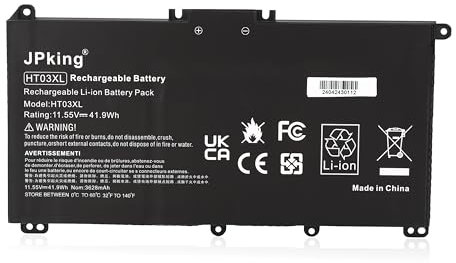JPking HT03XL Batteria per laptop HP Pavilion 250 G7 255 G7 14-CE 14-CF 14-CK 14-cm 14Q-CY 14S-CF 15-CS 15-CW 15-DA 15-CR 15-CU 17-by 255 G5 348 L11421-542 HSTNN-LB8M 17-CA Series HSTNN-1B80