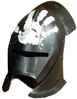 The Spidy Mittelalterlicher Helm Zwerge Uruk-Hai Rüstung Helm - Authentisches LOTR-Ritterkrieger-Kostüm-Zubehör, XL, Antik