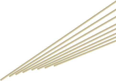 sourcing map 9Pcs Brass Brazing Rods, Phosphor Copper Solder, Low Temperature Welding Sticks 1/8x20 for Copper Repair, HVAC Refrigerator