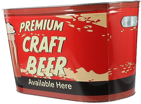 CIYODO Large Ice Cube Bucket Bar Cocktail Bar Accessory Iron Craft Beer Bucket Lid