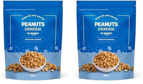 by Amazon Erdnüsse geröstet & gesalzen, 500g (1er-Pack) (Packung mit 2)