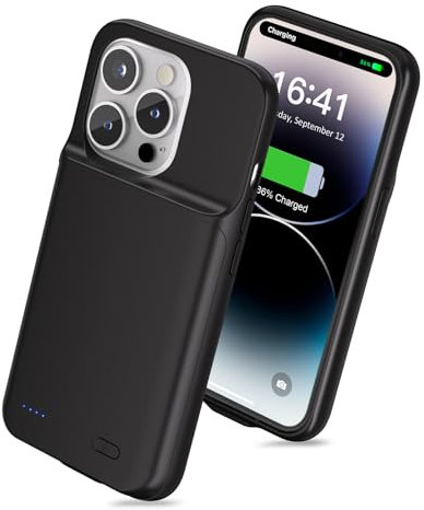 [6800mAh] Battery Case for iPhone 14 Pro Max,New Upgrade High Capacity Rechargeable Extended Battery Pack Charging Case, Protective Portable Smart Backup Charger Cover for iPhone 14 Pro Max(1 Pack)