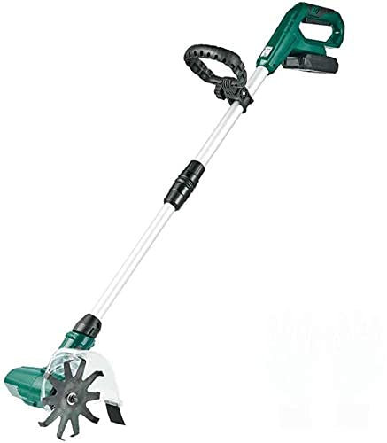 JKSVTF Elektrischer Vertikutierer, kabellos, 20 V, Hand-Rotavator mit wiederaufladbarem Akku, 1300 mAh, tragbare elektrische Pinne für Gärten, Gemüsegrundstücke, Gewächshäuser