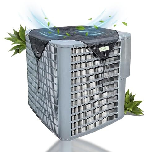 GREEN VENT - Air Conditioner Cover Universal 36x36, Central HVAC Screen, Outside Unit Shade, Heat Pump Mesh Protector, Full Leaf Guard, Round Compressor Net Defender for AC Outdoor Conditioners
