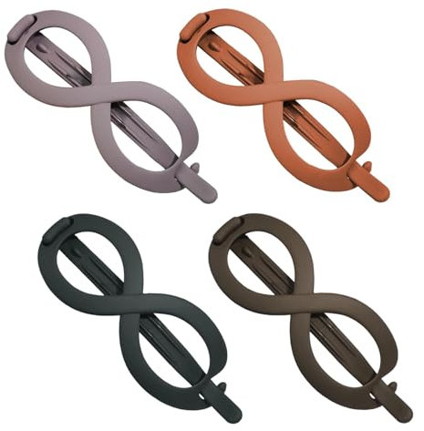 4 Libellenspange 8er Form, Haarnadeln Starke Langlebige Pins Für Feines, Dickes & Langes Haar, Französische Ovale Haarspangen Für Frauen, Haarstyling Zubehör