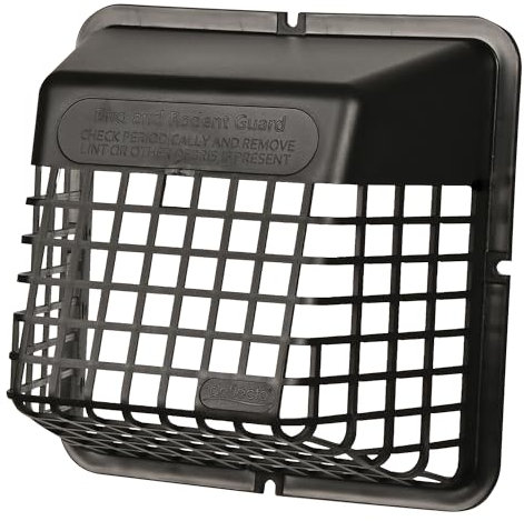 Deflecto Protector universal para pájaros, color negro, se adapta a la mayoría de rejillas de ventilación de secadora de 3 a 4 pulgadas