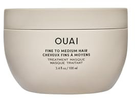 OUAI Fine to Medium Hair Treatment Masque Travel Size - Hair Mask for Hair Repair, Hydration and Shine - With Shea Butter, Keratin and Panthenol - Paraben, Phthalate and Sulfate Free Hair Care - 100ml