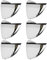 Zliger 6 Piezas Soporte Estanterías de Cristal Abrazadera de Vidrio Ajustable Soporte de estante de vidrio de pared Soporte de vidrio Soporte Estantes (Modelo de boca de pescado)