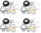 ZAPORA Parti del Motore Kit di Riparazione Carburatore Moto Guarnizione Kit di Ricostruzione Carburatore 4 Set per CB600F CB 600 F per Hornet 2003-2006