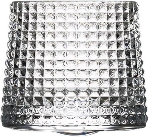 QMOWIZ Bicchieri Whisky Bicchiere da Vino Vintage Bicchiere di Cristallo Bicchiere da Whisky Bicchiere da Birra Tazze da tè Bicchiere da Vino 140 ml/4,7 Once Tazze da Colazione