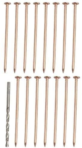 Daaxing Lot de 15 clous tueurs d'arbre en cuivre de 10,2 cm avec foret, pour enlever les souches et les racines