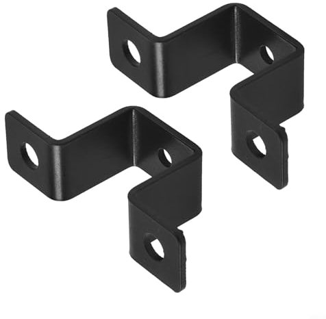 Niceminiwall Lot de 2/4 colliers de serrage carrés en forme de U, support de fixation murale pour poteaux de clôture, convient pour tuyaux d'eau, balustrades de balcon, balustrade d'escalier (2 pièces
