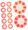 Alipis 100pcs Floral Paper Plates for Birthday Parties Orange Red Flower Party Supplies Disposable Tableware for Showers and Spring Celebrations