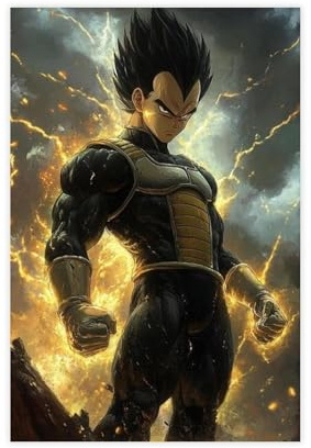 ZXRAF Vegeta Anime-Poster, Leinwand, Poster, Schlafzimmer, Dekoration, Landschaft, Büro, Raumdekoration, Geschenk, 30 x 45 cm