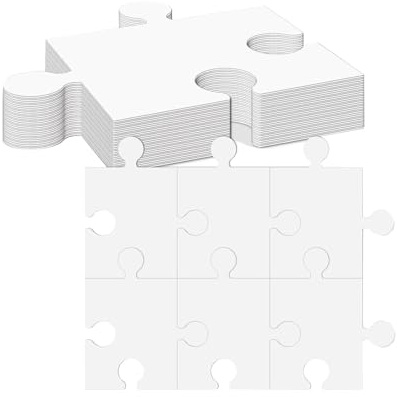 MotiveTech 30 Teiliges 8x9 Zoll Kartonpuzzle für Kinder, Multifunktionales Zubehör, Vorlagen mit Glatten Kanten.