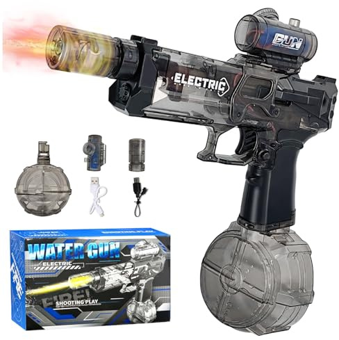 KutaKuta Electric Water Gun, Large Capacity High Powered Squirt Electric Water Pistols, Range 20FT, Automatic Water Gun Pistols with Light Flash for Adults and Kids Summer Pool Party Beach Outdoor