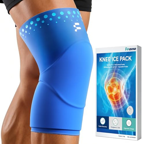 Fitomo Fascia Fredda e Calda per il Ginocchio - Terapia a Caldo e Freddo Riutilizzabile per Dolore e Gonfiore, con Adattabilità e Supporto Regolabile per Artriti, Recupero da Infortuni Sportivi, L