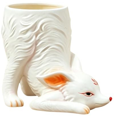 Vasi decorativi a nove code di volpi, per cortile, balcone, piante grasse, statua per uso esterno ed esposizione di vasi di fiori con animali ornamentali
