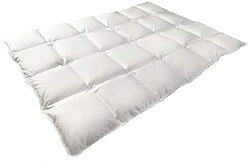 Mayaadi-Home warme Daunendecke 155x200 cm | 1700g Bettdecke, 70% Gänsedaunen 30% Federn | 100% natürliche Baumwolle | Made in Europe | Steppdecke geeignet für Allergiker | HS33