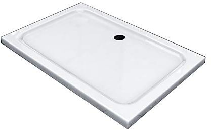 Glaszentrum Hagen Receveur de douche, baignoire en acrylique pour salle de bains, plateau de douche - Receveur de douche - bac à douche - 5cm ultra plat (sans Siphon, 140x90cm)