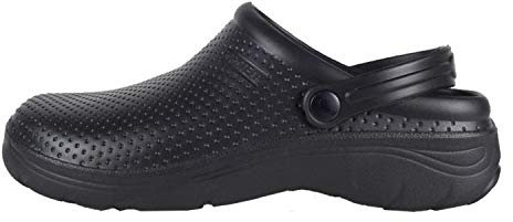 Work Team Zueco EVA Unisex. Ultraligero, ergonómico. Anatómico, con Cámara ortopédica, Suave para los pies. Hombre Negro 38/39