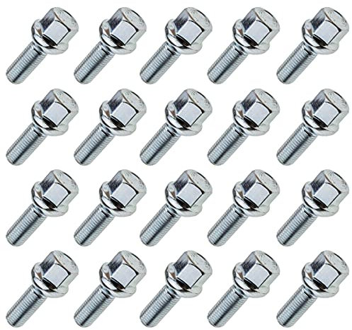 20x Radschrauben M12x1,5 SW17 Kugel 30mm Radbolzen Längenauswahl