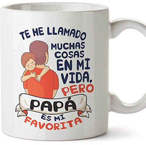 MUGFFINS Taza Papá (Te he llamado muchas cosas) - Regalos Originales y Divertidos para el Día del Padre