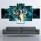 FYZKAY Bilder 5-teilig Leinwandbilder HD Drucke Leinwand Wandkunst Wohnzimmer Wohnkultur Bilder Dragon Ball Super Tapeten Gemälde Anime Poster Rahmenlos
